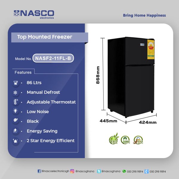 Nasco 86L Table-Top Refrigerator (NASF2-11FL)