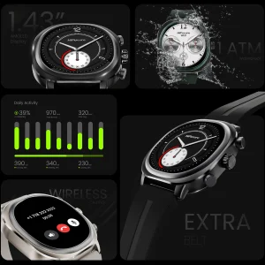 Hifuture AIX Lite Smartwatch – Black, (AIXLITE-B)