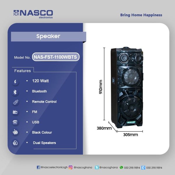Nasco Nas-Fst-1100Wbts Nas-Fst-1200Wbt2 110 Watt (NASFST1100WBTSNASFST)