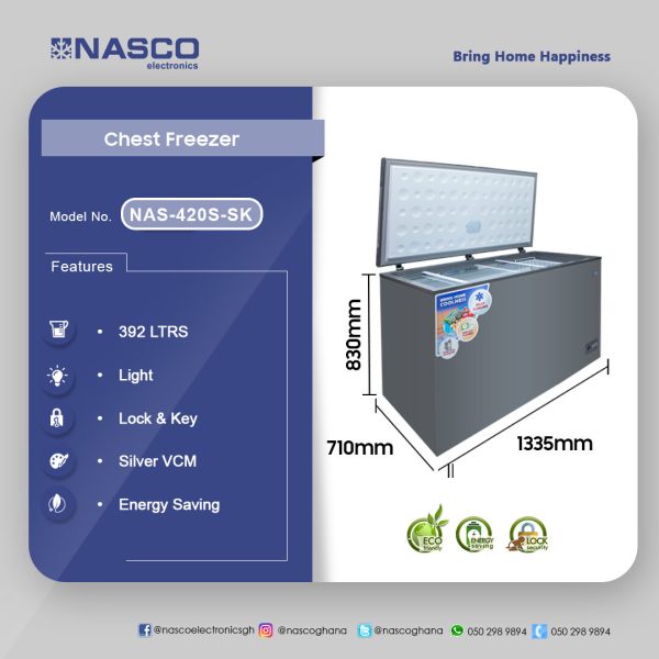 Nasco 392 L Chest Freezer (NAS-420S-SK)