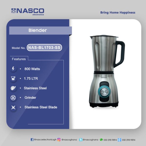 Nasco Nas-Bl1703-Ss 800 Watt (NASBL1703SS)