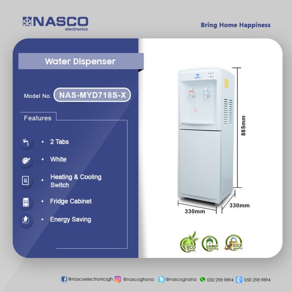 Nasco 16 L Water Dispenser (NAS-MYD718S-X)