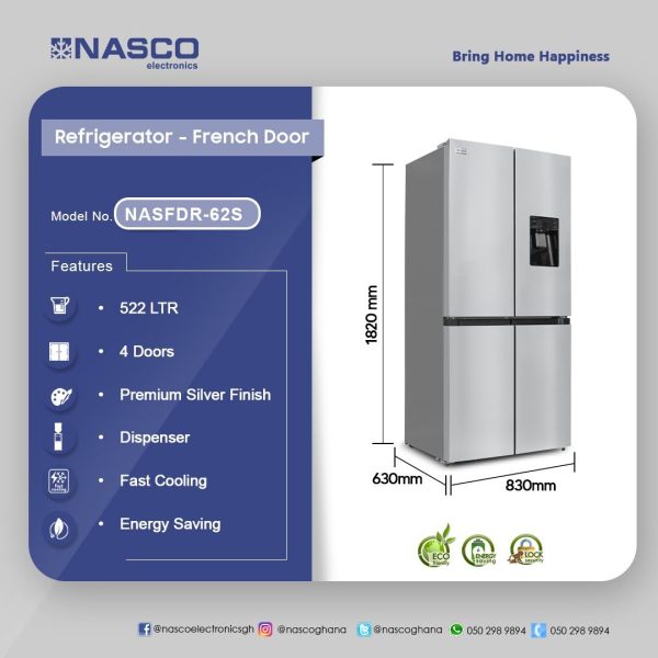 Nasco 522 L Refrigerator (NASFDR-62S)