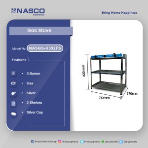 Nasco 3-Burner Gas Stove (NASGS-K332FS)