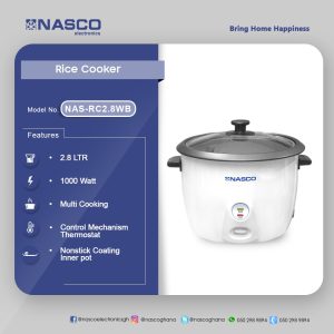 Nasco 2.8 L Rice Cooker (NAS-RC2.8WB)