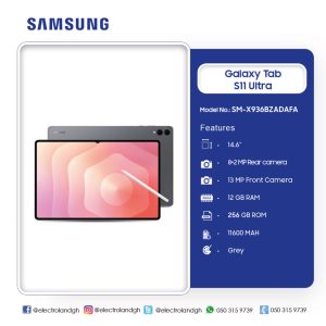 Samsung Galaxy Tab S11 Ultra with Keyboard Cover Grey (SM-X936BZADAFA)
