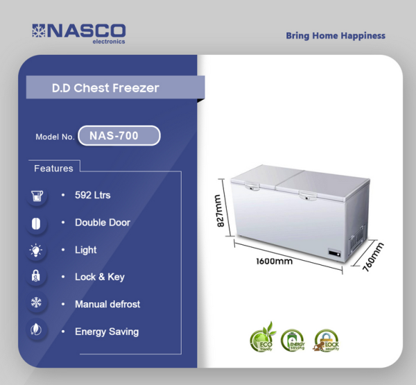 Nasco 592 L Chest Freezer (NAS-700)